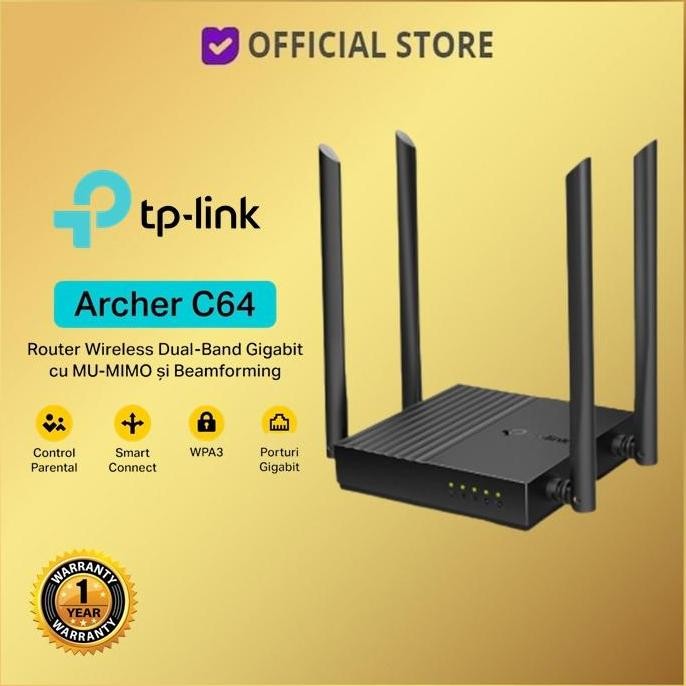 Tp-Link Archer C64 Ac1200 Dual-Band Wi-Fi Router Tplink Archer C 64