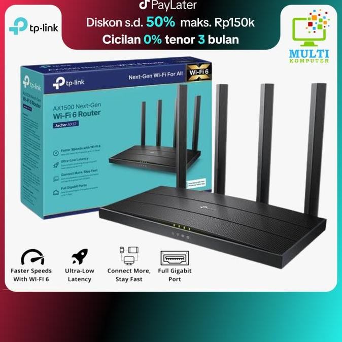 Tp-Link Archer Ax12 Wifi 6 Router Ax1500 Tp Link Router Archer Ax12 Acces Point Dual-Band Gigabit