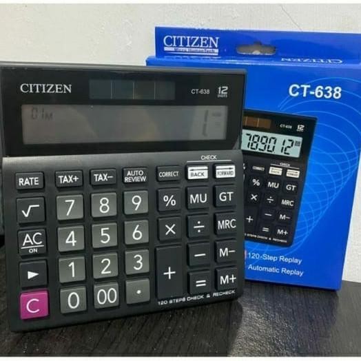 

restock KALKULATOR DESKTOP MEJA CITIZEN CT-638 / CALCULATOR 12 DIGIT CEK ULANG