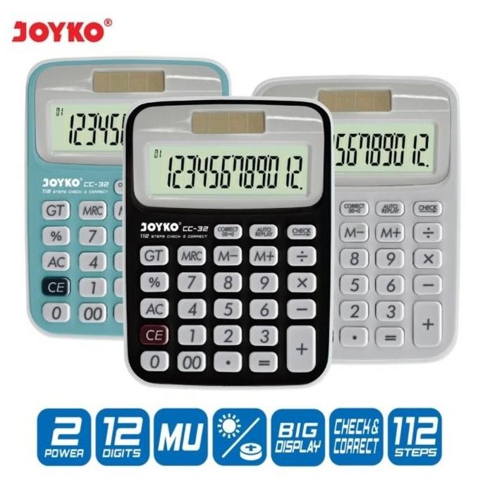 

restock Kalkulator JOYKO CC 32 - Calculator Check & Correct (Bisa Cek Ulang)