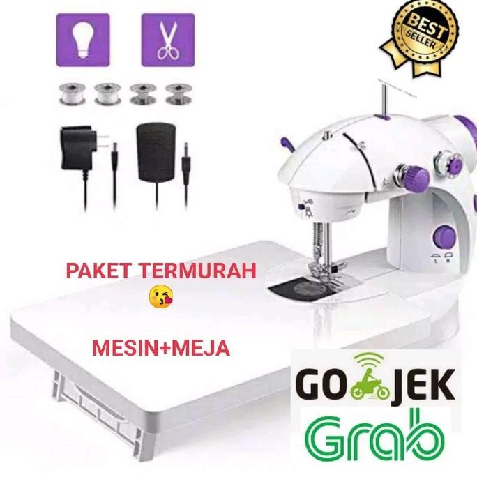 

Terlaris New Set!! Paket Hemat Mesin Jahit Mini Portable+Meja Jumbo +Free Lampu