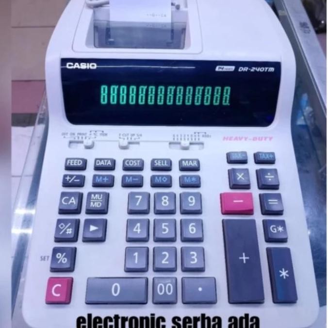 

restock CALCULATOR PRINT CASIO DR 240 TM HEAVY DUTY GARANSI DISTRIBUTOR