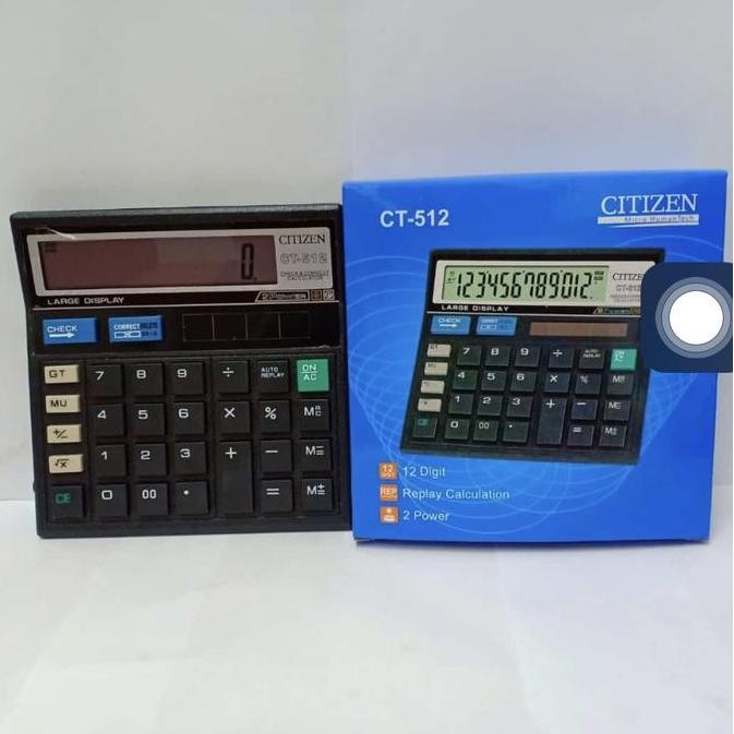 

restock Kalkulator citizen ct 512 12 digit
