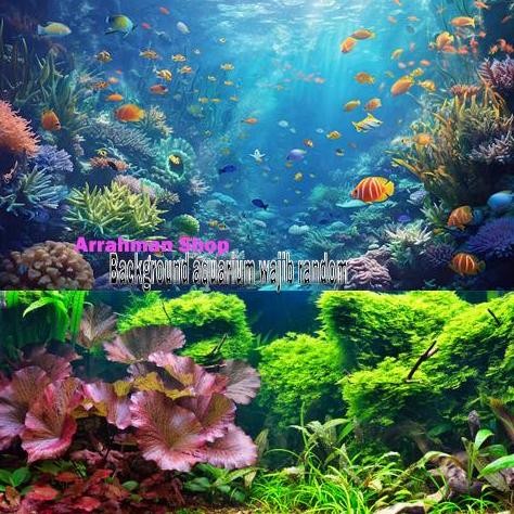Background Wallpaper Aquarium Panjang Meteran Tinggi 30 40 50 60 cm Begron Gambar Belakang Cover Kac
