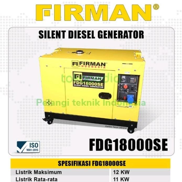 

Terlaris Genset Firman Diesel 12 Kw Fdg18000Sse