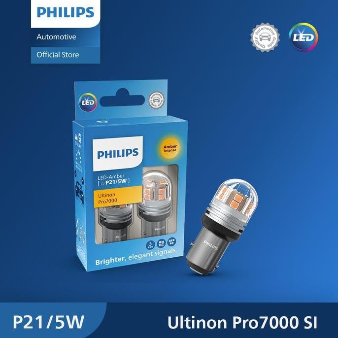 ready Philips Led Ultinon Pro7000 P21/5W Amber (Kuning) - 11499 AU70.