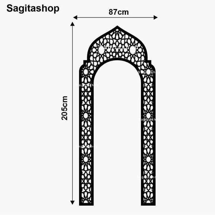 Pajangan Dinding Mihrab | Ruang Sholat | Motif Religi Mihrab | Wall Dekorasi Kayu Laser Cuting