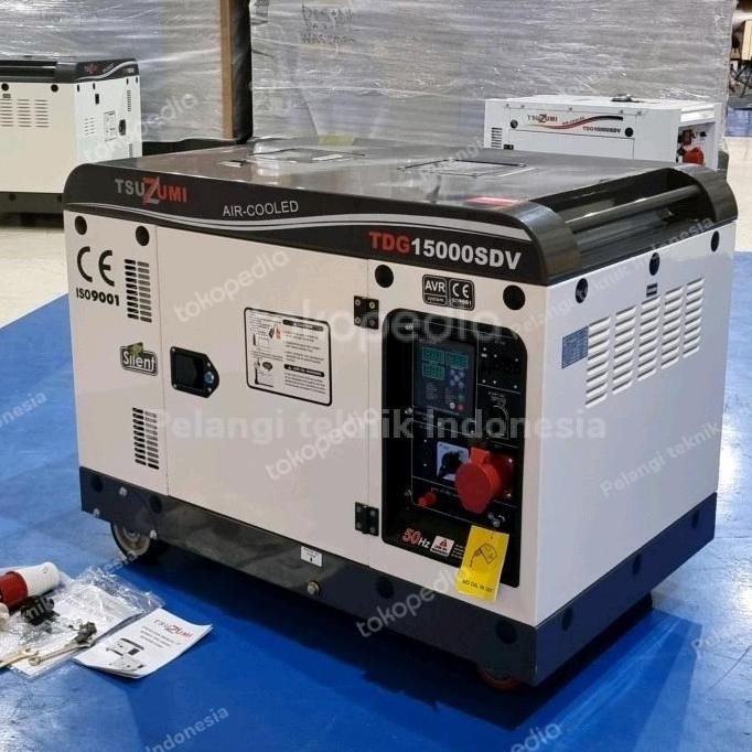 

Terlaris Genset Silent 15 Kva 3 Phase Diesel Tsuzumi Tdg15000Sdv