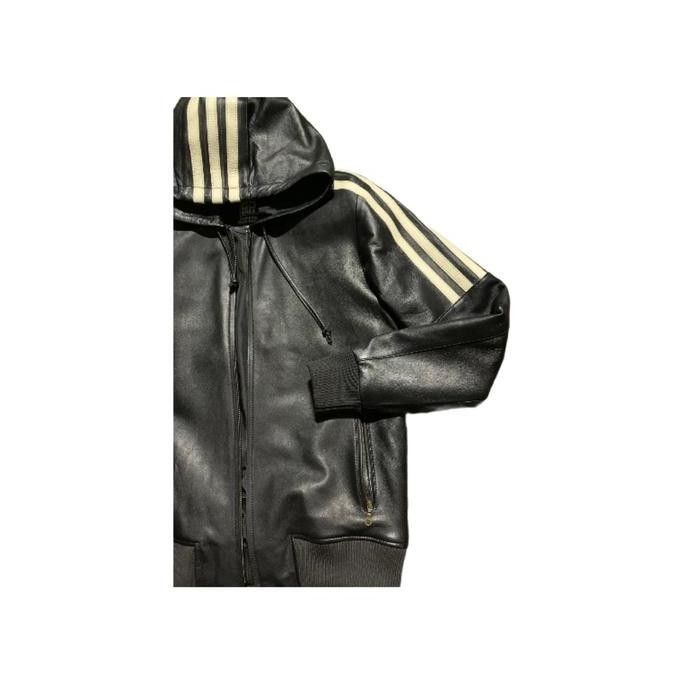 Grosir Jaket Kulit Domba Asli Motif Lis Putih Kupluk