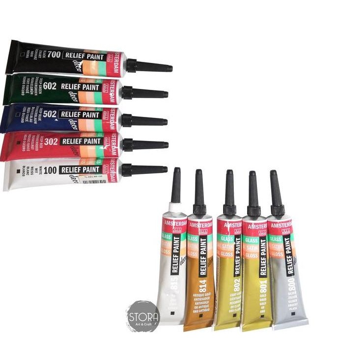 

ready AMSTERDAM Glass Relief Paint / Cat Kaca Tube - 20 ml