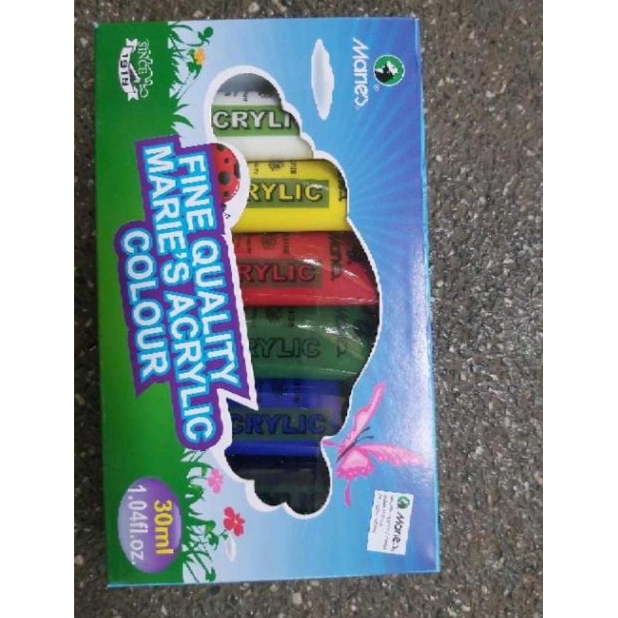 

ready Cat Akrilik Set Lukis Maries Isi 6 Warna Dasar x 30 ml / Marie's Acrylic Paint Color 6x30 ml No 81306B Colour 6x30ml Anak / Profesional