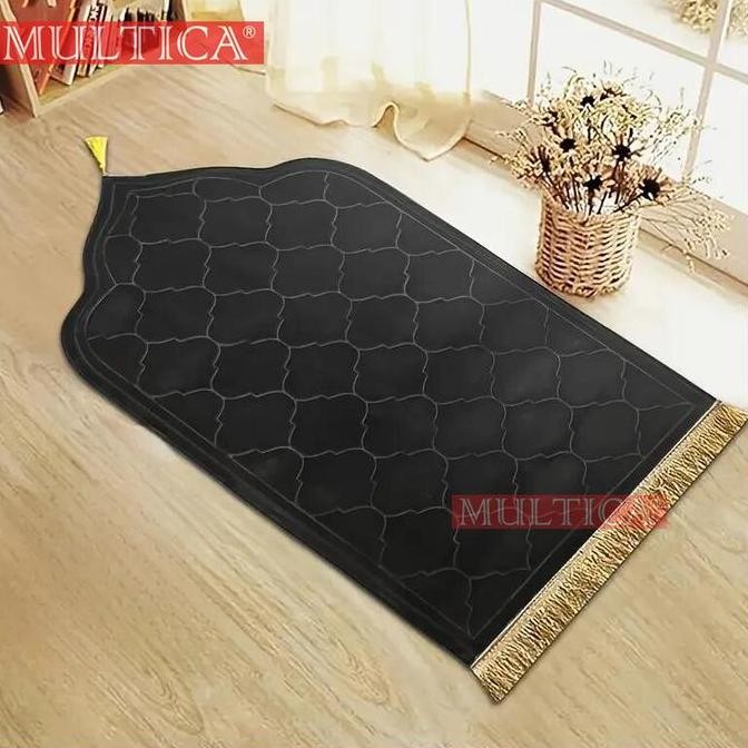 MULTICA COD Sajadah Sholat Karpet Sholat Tebal Anti-Slip dengan Tali Hias Karpet Sholat Islami Turki