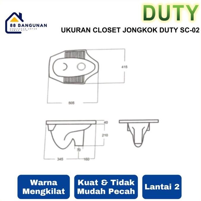Grosir Closet Jongkok Corong Duty / Kloset Jongkok Duty Lantai 2