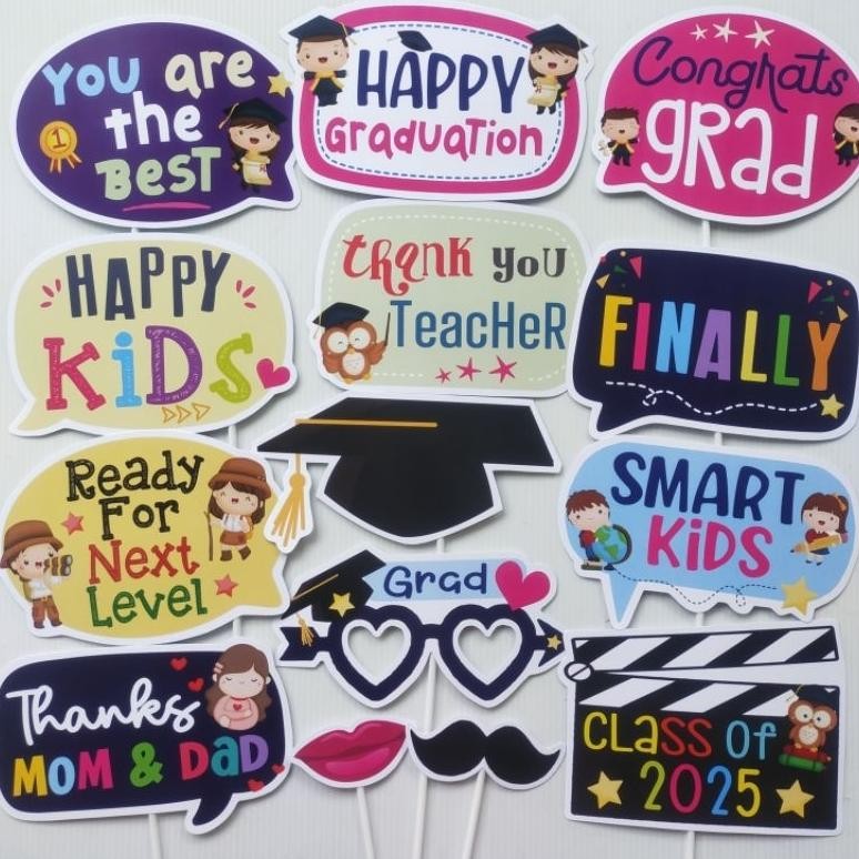 xenn graduation kids 2025 props photo booth dekorasi pesta graduation