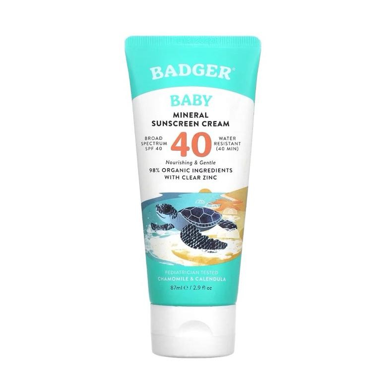 Badger Baby Sunscreen Cream Spf 40 Chamomile & Calendula 87 Ml