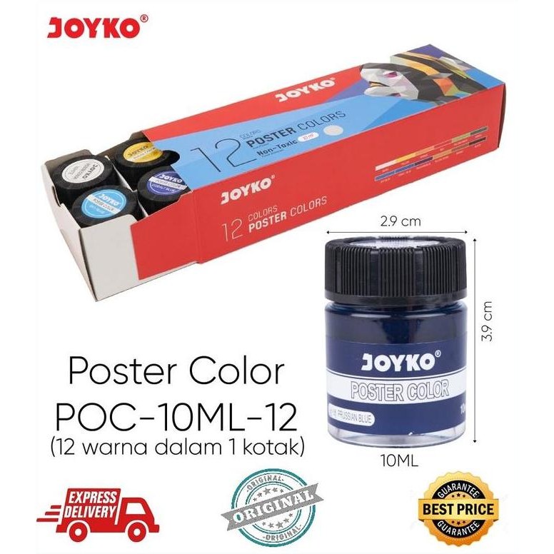 

ready CAT POSTER COLOR JOYKO POC 12 WARNA - POC-10ML-12