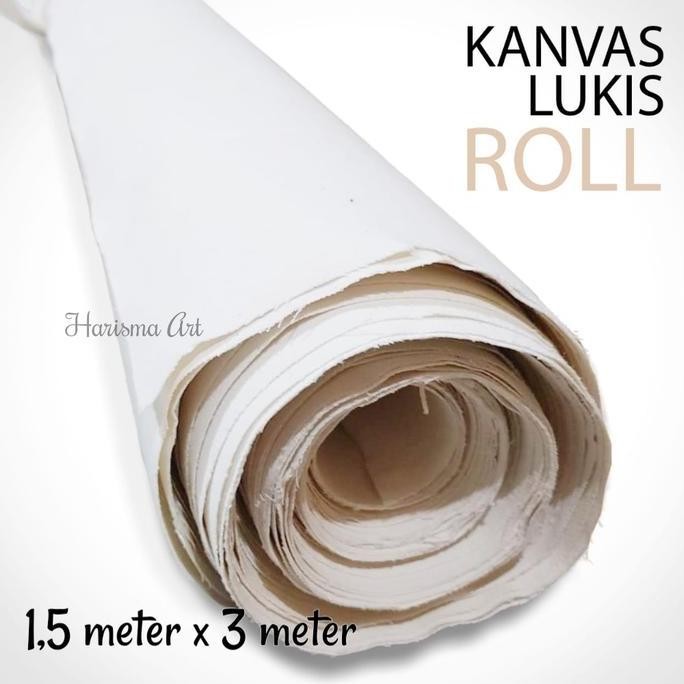 

ready Kanvas Lukis Roll Berkwalitas Ukuran 1,5 x 3 m