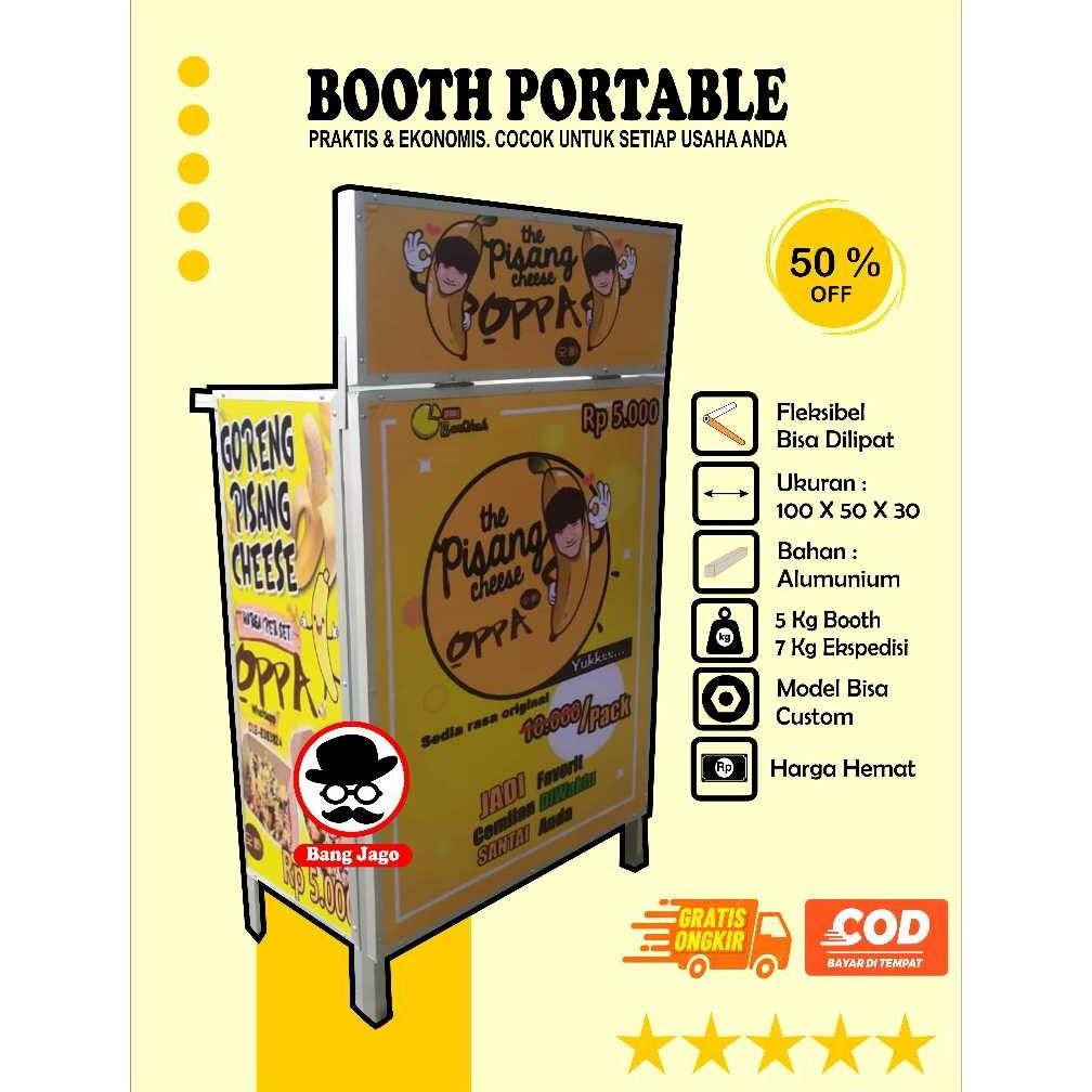 marr booth portable/ booth lipat/ gerobak lipat/ gerobak/ rombong/ custom/ dagang/ gerobak usaha/ mu