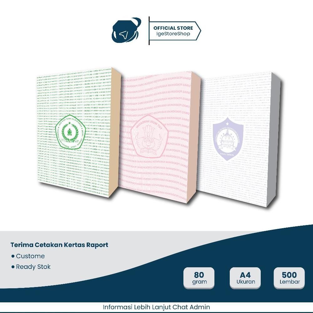 

Kolas Cetak Custom Kertas Raport A4