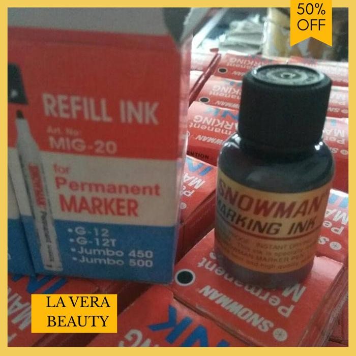 

REFILL INK SNOWMAN PERMANENT MARKING / ISI ULANG TINTA SPIDOL PERMANEN GRATIS ONGKIR