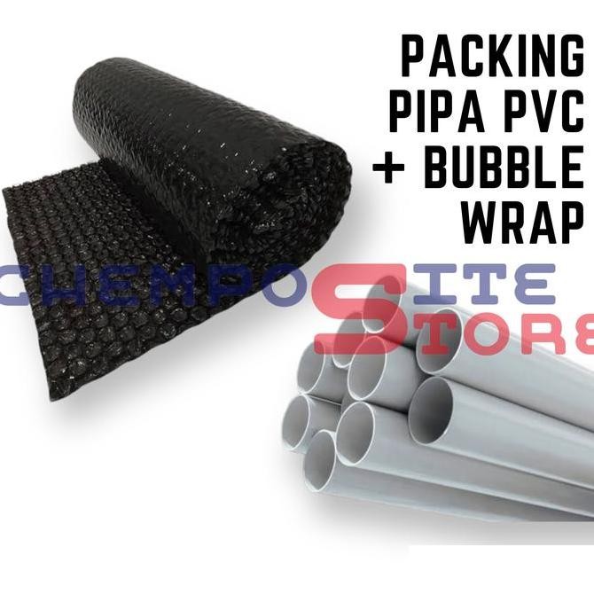 

Packing Pipa PVC + BUBBLE WRAP untuk barang kain / plastik meteran Lembut