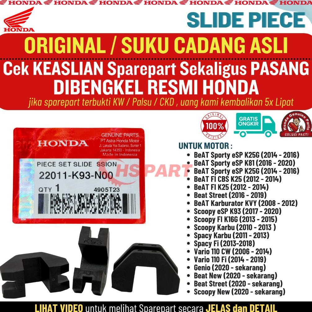 Slider Slide Piece Genio Beat New Beat Street Scoopy New Original , Slide Piece Genio Original , Sli