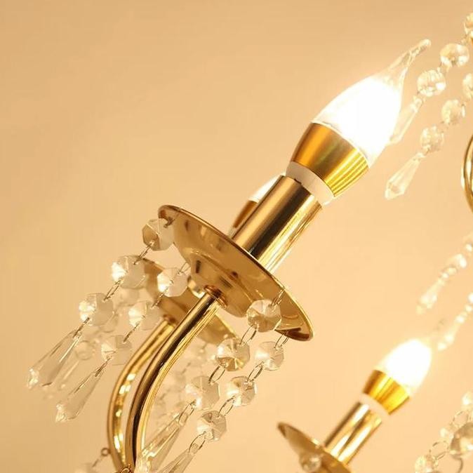 Murah Lampu Gantung Kristal Ruang Tamu Gaya Retro 6/8/12 Lampu Dekorasi Besar Acara Pernikahan Lampu