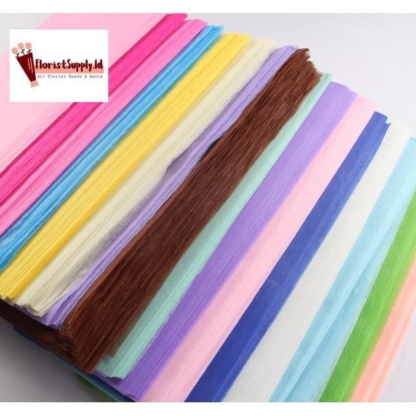 Produk Baru Kertas Tissue Pembungkus Buket | [28 Lembar - Grosir] Tissue Bunga / Kertas Bunga - Fwu 