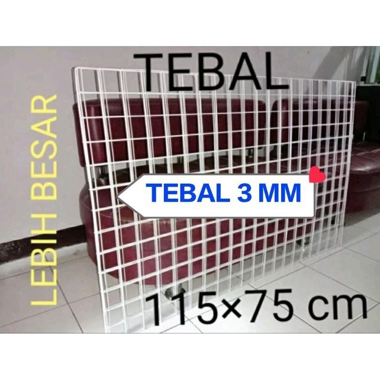 Produk Baru RAM Kawat Pajangan Dinding 115x75 cm | Rak Dinding Aksesoris HP | Wire Grid Gantungan To