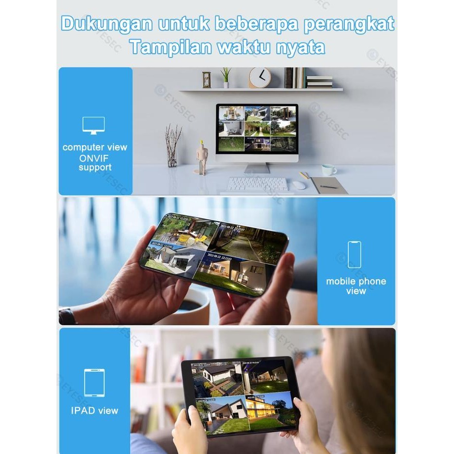 Eyesec Cctv Indoor 3Mp 3X Optical Zoom Tuya App Smart Camera Wifi