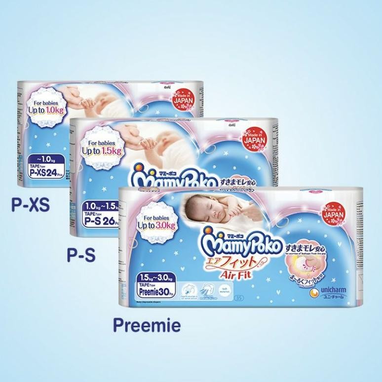 mamypoko air fit preemie/mamypoko preemie/mamypoko bayi premature/popok bayi premature/mamypoko air 