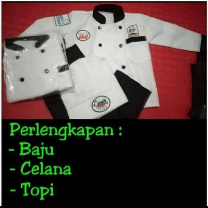 Baju Seragam Koki Anak Kostum Karnaval Anak Keren Murah Berkualitas
