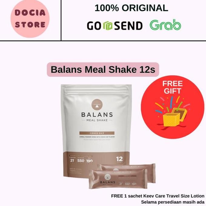 

Balans Meal Shake Choco Oat 12S Minuman Diet Meal Replacement Best Seller