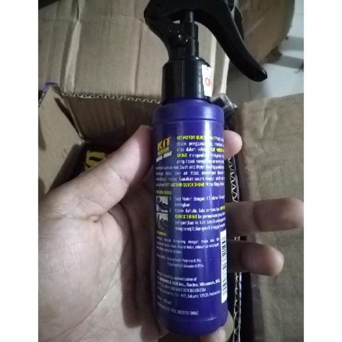 Tersedia  Tahan 1 Minggu Kit Motor Quick Shine Spray Pump 100Ml Praktis Pengkilap Body Motor Murah T