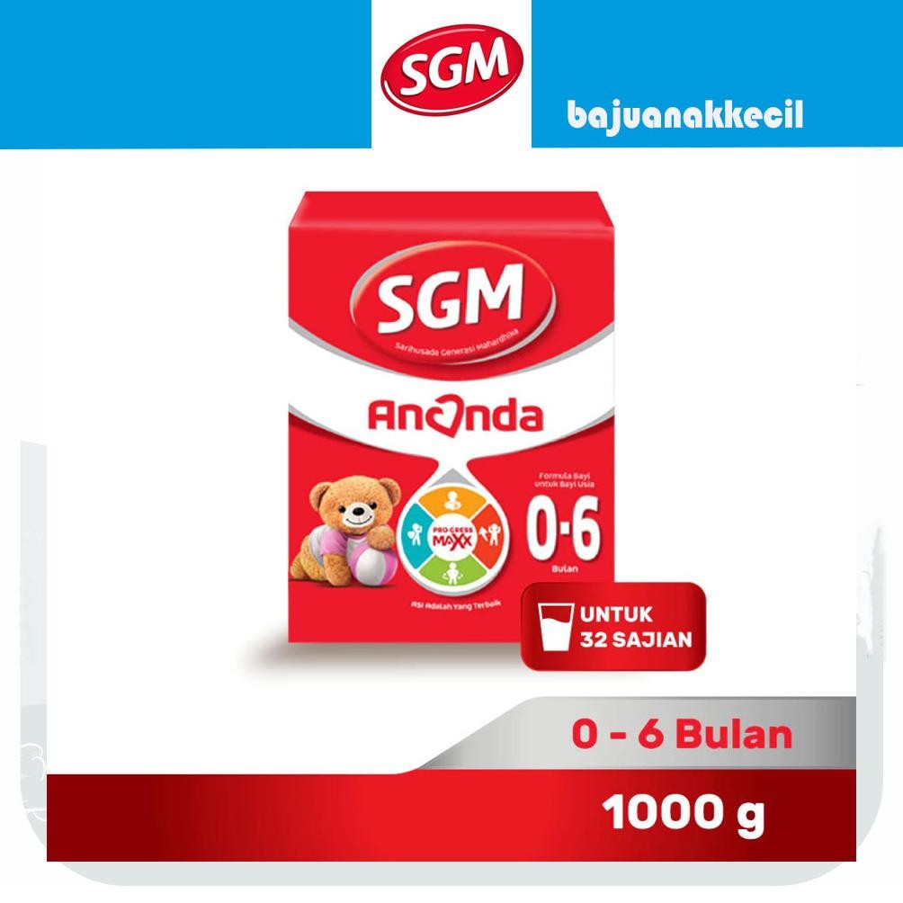 SGM 0 6 Bulan Ananda 1 1000gr Susu Formula Bayi Bubuk 1Kg & 600 Gram AST