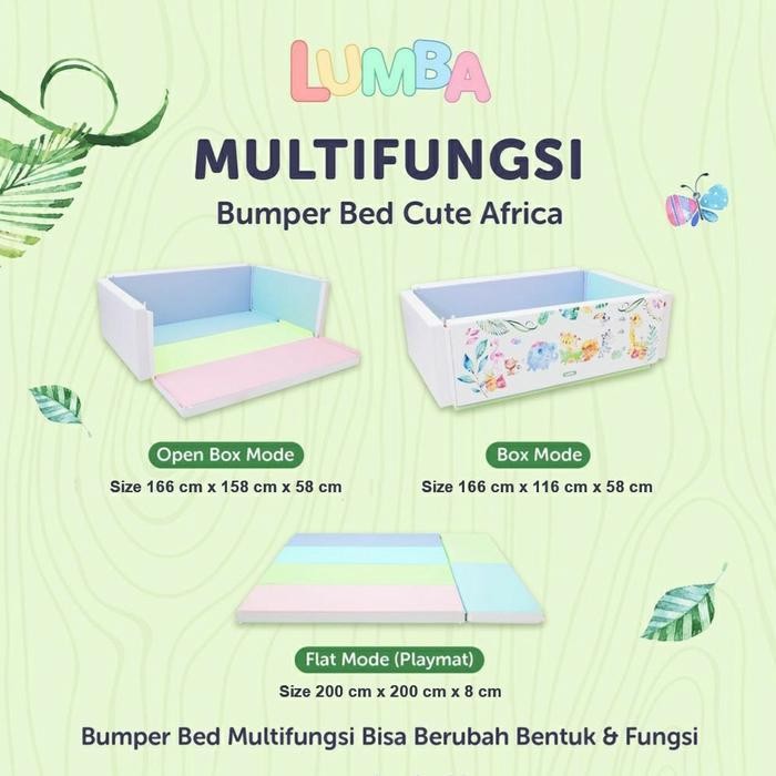 Lumba Bumper Bed Bumpermat Playmat Fence Matras Box Bayi Antibacterial Original Dan Terpercaya