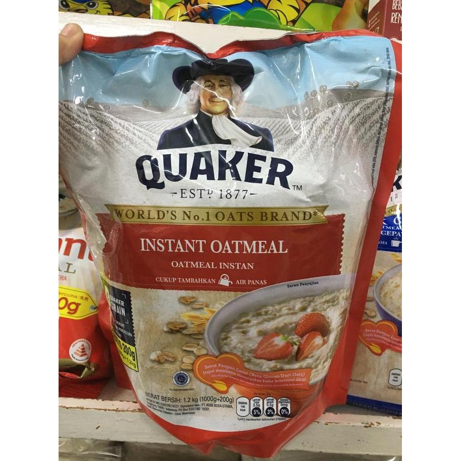 

Quacker Instant Oatmeal 1.2Kg Terlaris