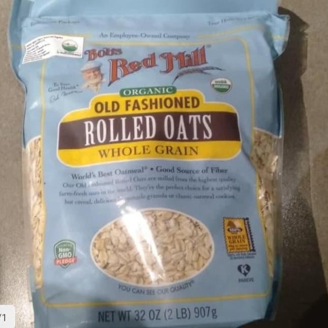 

Bob Red Mill Brm Organic Rolled Oat Old Fashioned 907Gr Whole Grain Terbaru