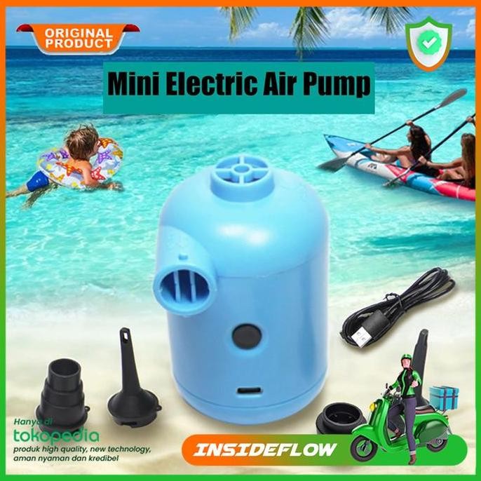 Pompa Angin Elektrik Usb Pump Kasur Balon Portable Air Pump Inflatable