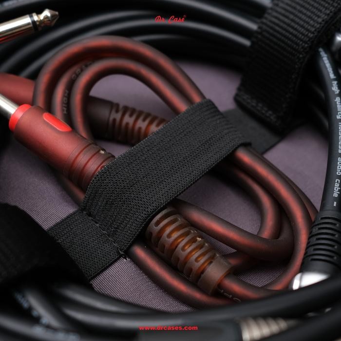 Tas Kabel Jack Organiser Untuk Gitar Dan Bass - Grey Original Dan Terpercaya