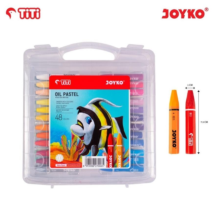 

Joyko Titi Crayon Oil Pastel 48 Colours Krayon Minyak Warna TI-P-48S Color SV9