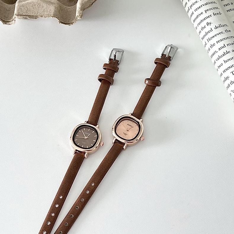 Ds_12 Jam Tangan Wanita Barsh Tali Kulit Feminim Jam Analog Ulzang Korea Ca069 Pel-116