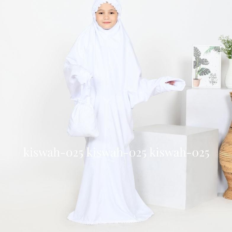 kiswah-Mukena Terusan Anak SD Mukena Lajuran Anak SD Mukena Putihan Anak SD AST