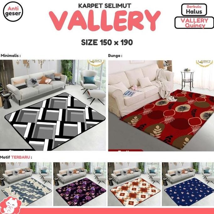 Karmut (Karpet Selimut) (150 x 190) VALLERY Quincy Anti Slip