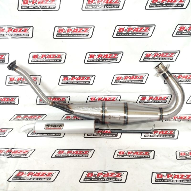 Knalpot B-PAZZ Ninja Super Cobra Kobra SS/R/RR Full Kompetisi Drag Galvanis/Stainless Silencer Alumi