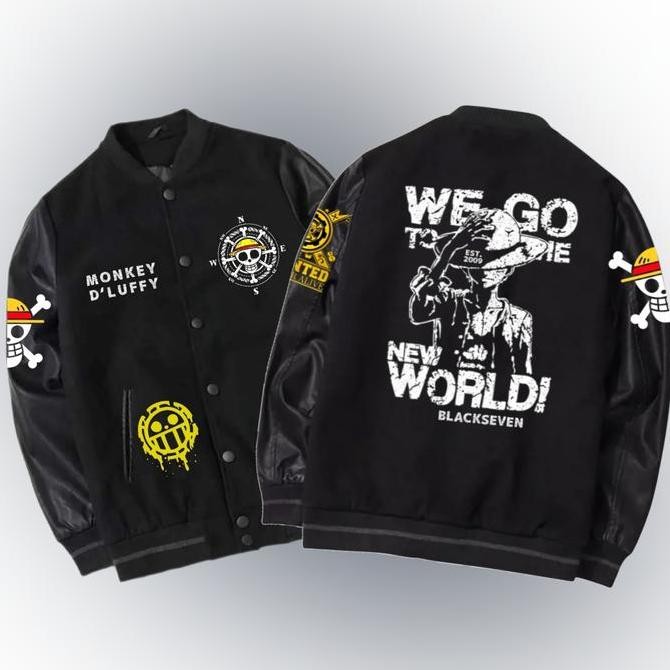 Jaket Varsity | Varsity Jacket | One Piece (Best Quality)