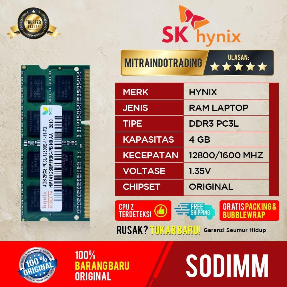 RAM HYNIX SODIMM DDR3L 4GB PC 12800