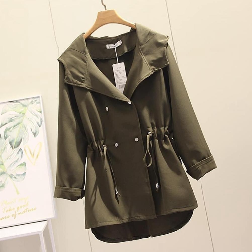 HELIUS PARKA Bahan Kanvas Baju Hangat Model Terbaru Jaket Trendy Simple Model Casual Baju Musim Ding