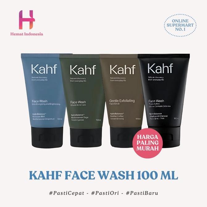 KAHF FACIAL FOAM FACE WASH 100 GR 100GR CUCI MUKA WAJAH PRIA WARDAH