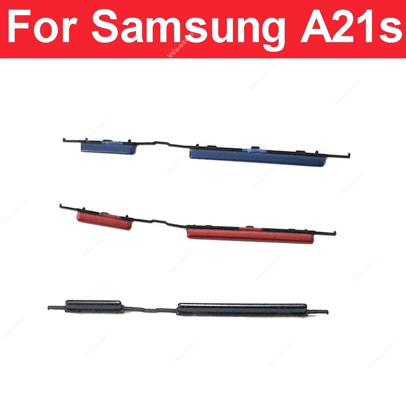 Untuk samsung galaxy a21s a217 a217f bingkai casing ponsel tombol daya volume sakelar mati tombol sa